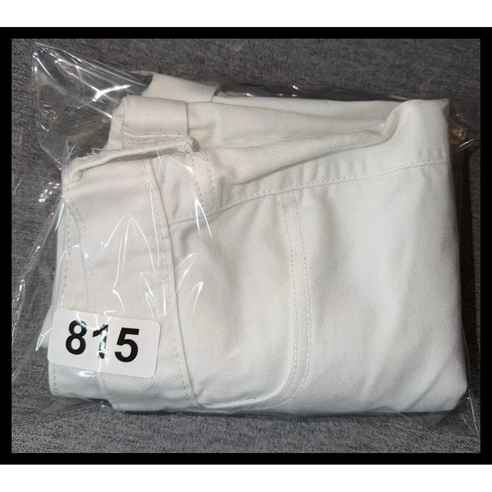 Old Navy The Sweetheart Denim Shorts Womens 14 White Cuffed Casual Summer - Picture 8 of 8